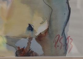 Contemporary Original Framed Artwork (Initials & Date)