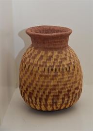 Hand Woven Folk Art Basket