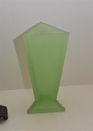 Art Deco Green Glass Vase