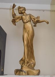 Antique Gilt Statue