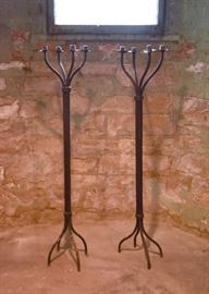 Tall Iron Floor Candelabras