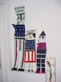 Some of the MANY pieces of R. A. Miller fold art 