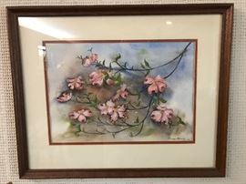 A Beautiful Watercolor by Mississippi Artist Frances Melton , dated 1984