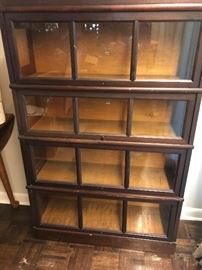 Mahogany Four Stack Barrister Bookcase