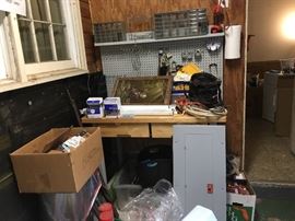 Work bench, panel box