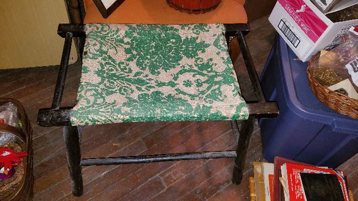 Nice fabric covered stool or suitcase stand
