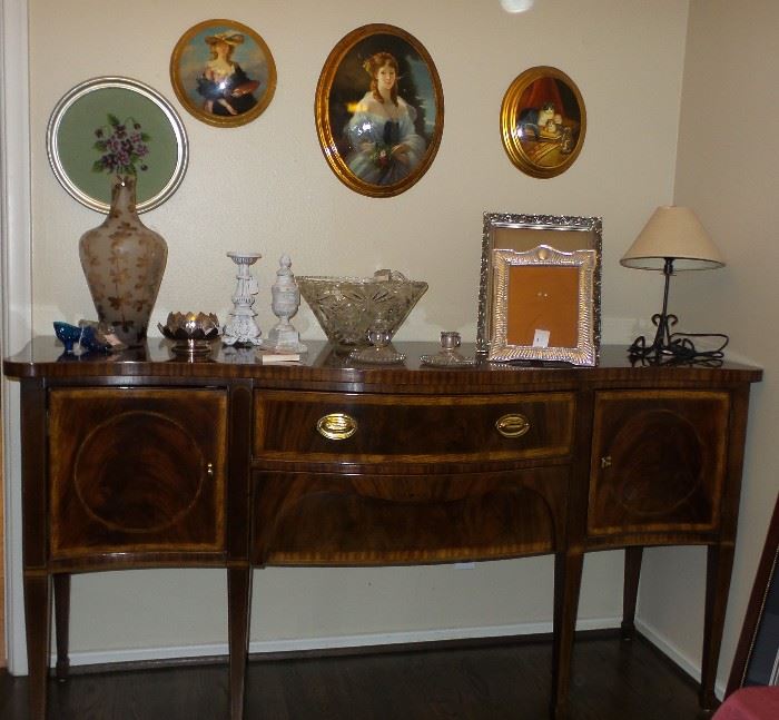 Henredon Traditional style Buffet.  Beautiful - quality furniture.  Unique old home decor framed