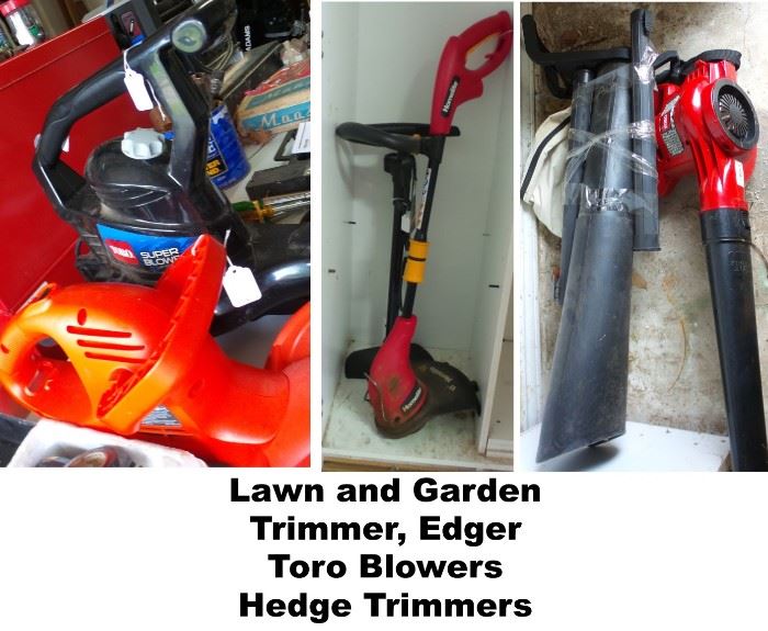 Lawn Care tools.  Hand and electric