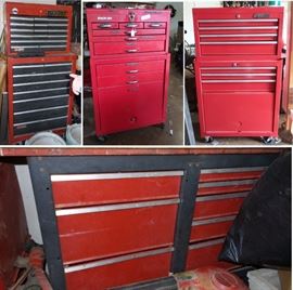 Red tool storage chests Craftsman, Snap-on
