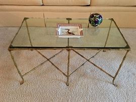 Chippendale style table, Hermes ash tray
