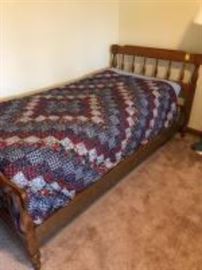 oak twin beds