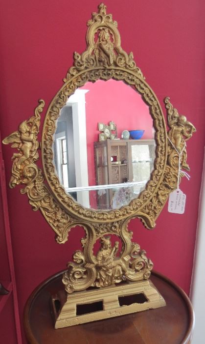 Victorian brass Dresser Mirror