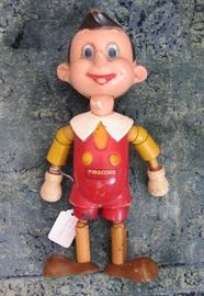 Vintage Disney Pinocchio and other character toys. 