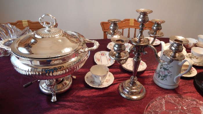 MORE SELECTION OF SILVER PLATE SERVING PIECES