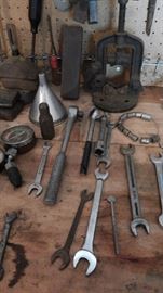 LOTS OF WRENCHES-HAMMERS-AXES-FILES- PLUS MORE COOL ODDS AND ENDS
