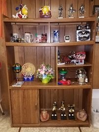 Decor and collectibles. bookcase