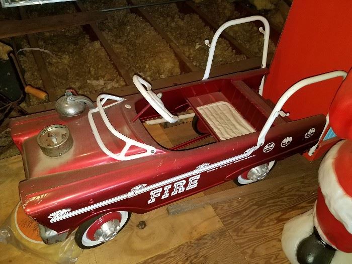 Vintage riding fire truck
