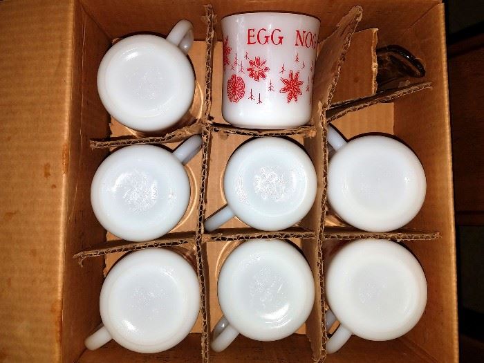 Vintage Christmas Egg Nog sets