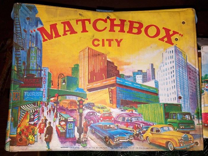 Vintage Matchbox City playset