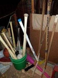 Bats and hockey sticks