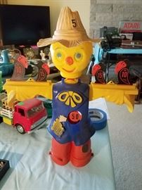 Vintage scarecrow target toy