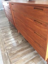 Two Midcentury Modern teak dressers (pictured side by side)
