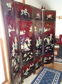 4 panel oriental w/mother of pearl