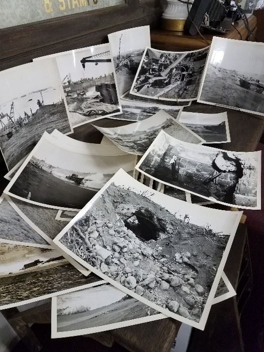1945 8x10 glossy photos of Iwo Jima, resource naval intelligence 