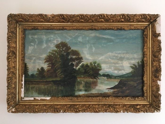 Antique Oil Painting, Unsigned 
