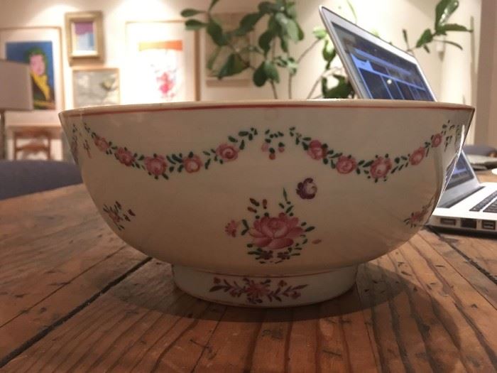 Chinese Export Bowl, approx 9" diameter x 5' tall