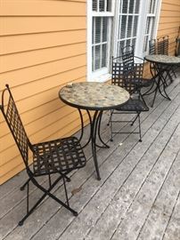 two nice mosaic top bistro sets