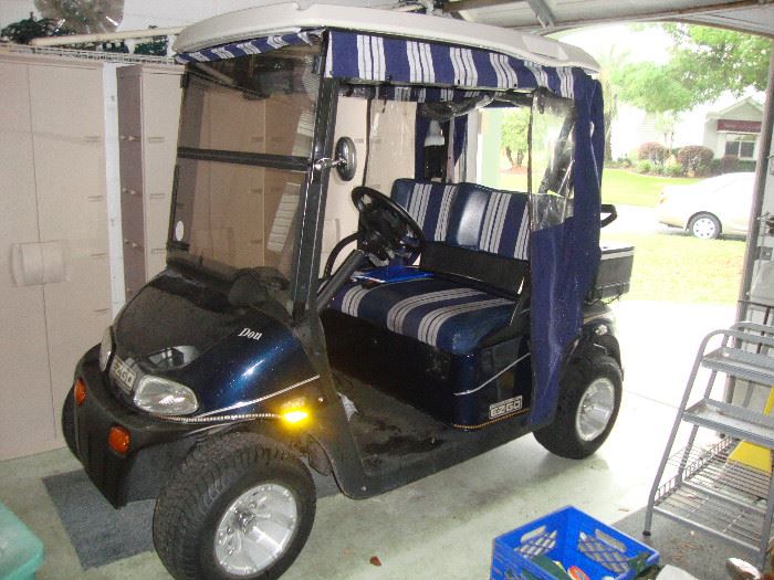 2012 EZGO RXV Freedom, Electric, Upgraded Seats, LED Lights, lots of extras. Navy Blue Body. Great condition, well maintained.
