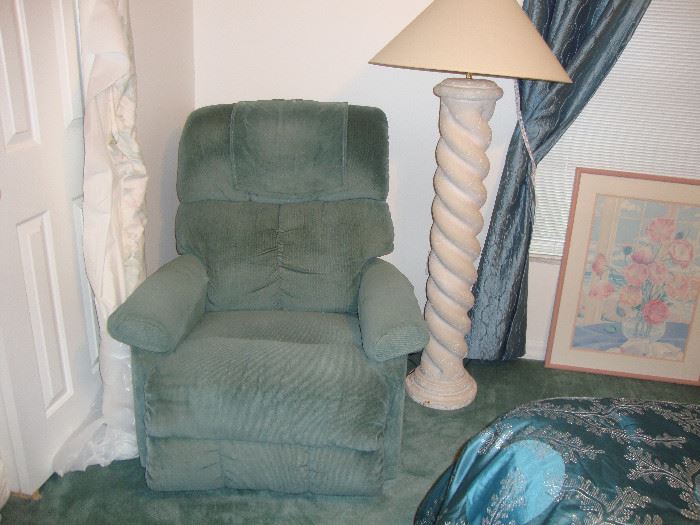 Teal Microfiber Recliner by LazyBoy