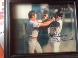 Baseball Photo's 8X10 "The Fight" 1973  Pete Rose & Bud Harrelson 