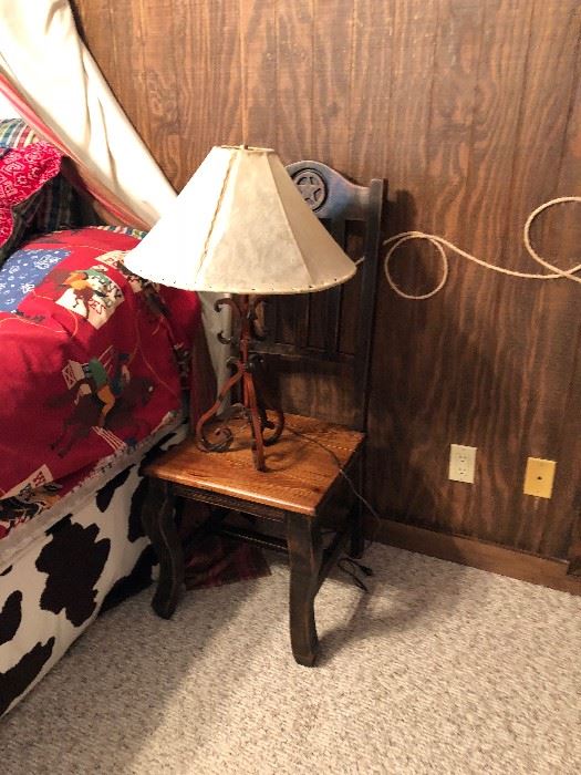 Rustic Star Chair, Tableside Lamp