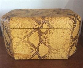 Large Upholstered Python Box  