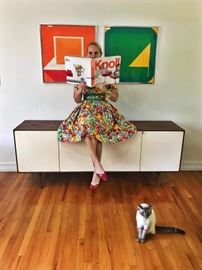 FLORENCE KNOLL WALNUT CREDENZA