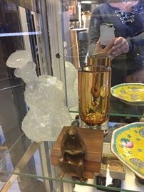 19th C. Chinese Export - Morgantown glass - Schon Bronze. 