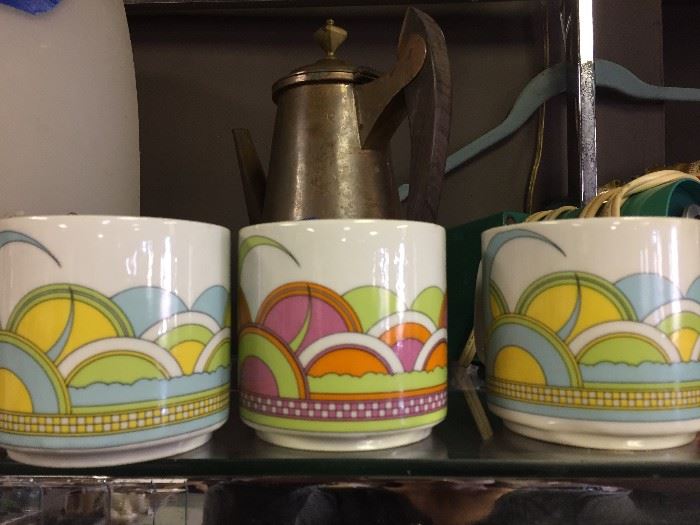 Retro designer mugs