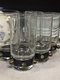 Unique drinking glasses with jingle bell details