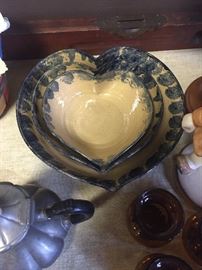 Studio Pottery Nesting bowls - Signed w/ 1993