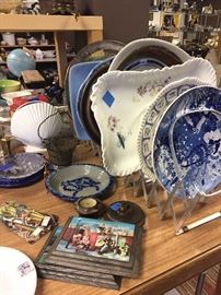 Pottery and glass platters