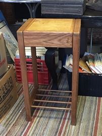 Artist signed (KASNAK) burled side table with hidden compartment  