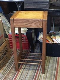 Artist signed (KASNAK) burled side table with hidden compartment