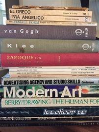 Selection of art books some copyrighted 1950s/60s
