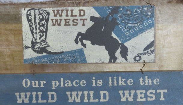 Wild West Hanging Sign