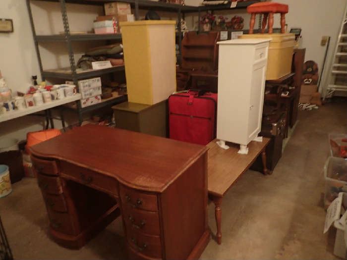 New Luggage. Small multi-drawer cabinets. Vintage pieces.