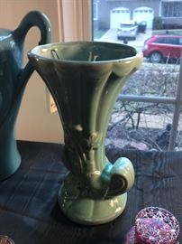 Assorted Collectible Items ~ Carved Alabaster Female Bust, LLadro Figurines, Vintage Pottery, Vintage 1950's Figurines With Umbrellas, Assorted Glassware And Ceramics