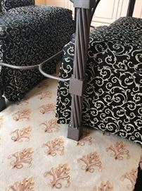 Wrought iron And Beveled Glass Dining Room Table ~ For Black And Gold Upholstered Dining Room Chairs