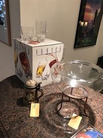 Assorted Bar Ware And Steins